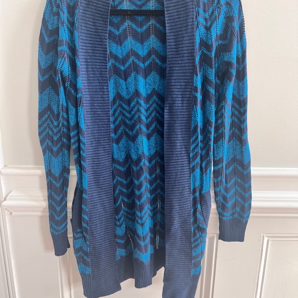 Missoni for Target Blue Zigzag Knit Cardigan Size - Picture 2 of 5